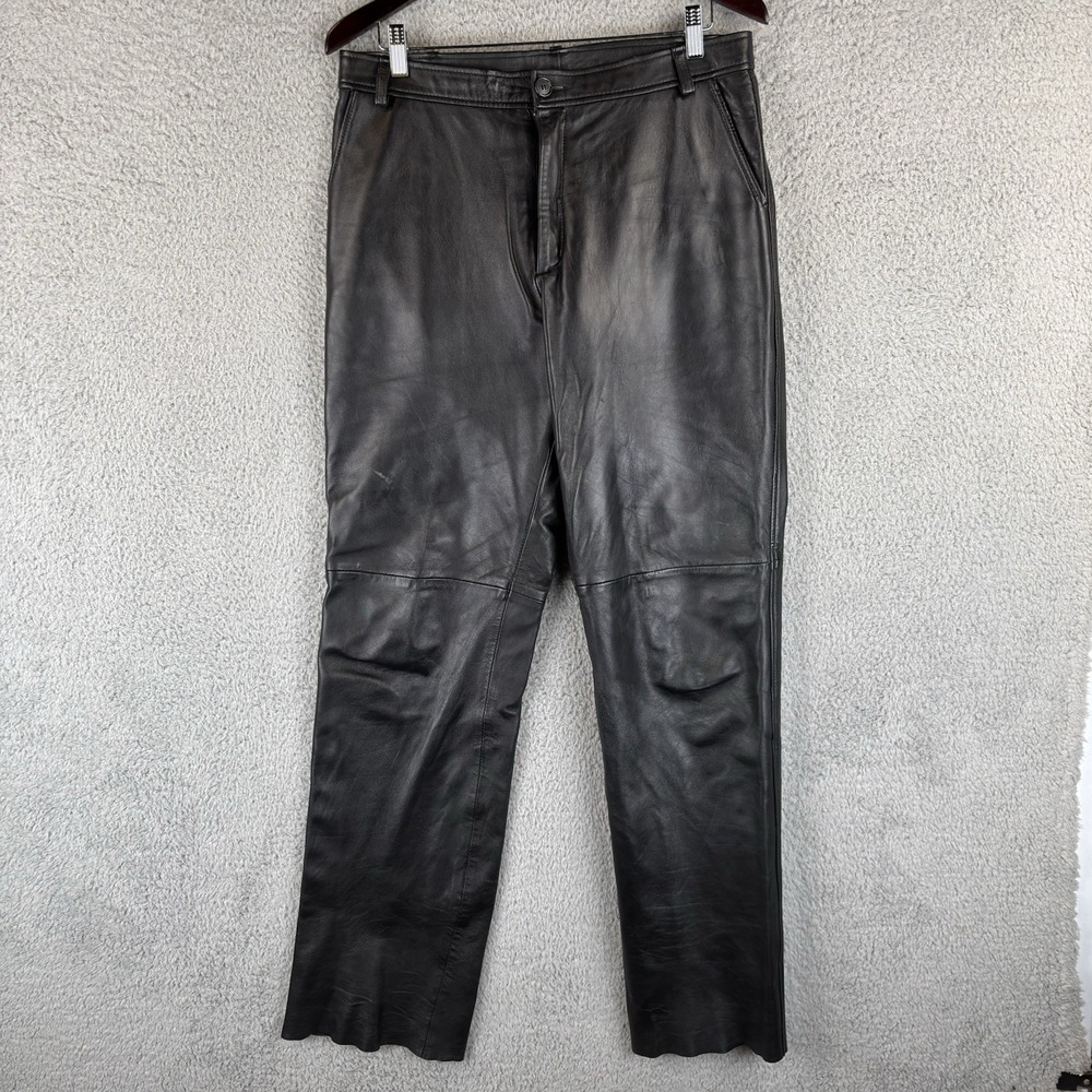 Vintage Wilsons Leather Pelle Studio Pants‎ Mens 34x34 Hipster Biker Motorcycle